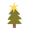 🎄 Эмодзи «Коричневые буквы и зимние иконки» для Telegram