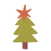 🎄 Эмодзи «Коричневые буквы и зимние иконки» для Telegram