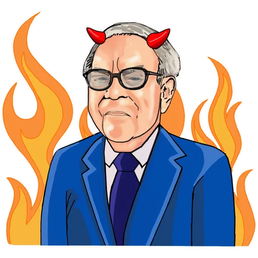 😈 Стикер «Warren Buffett» для Telegram