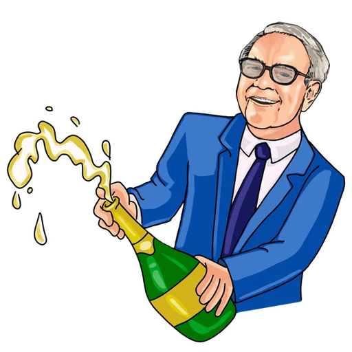 🍾 Стикер «Warren Buffett» для Telegram