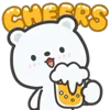 Стикер 15 White Bear