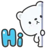 Стикер 9 White Bear
