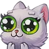 Стикер 8 White Cat