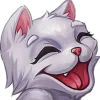 Стикер 5 White Cat