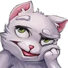 Стикер 15 White Cat