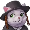 Стикер 44 White Cat