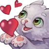 Стикер 10 White Cat