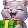 Стикер 37 White Cat
