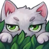 Стикер 18 White Cat