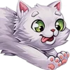Стикер 58 White Cat