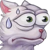 Стикер 22 White Cat