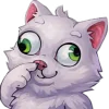 Стикер 19 White Cat