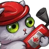Стикер 33 White Cat