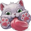 Стикер 12 White Cat
