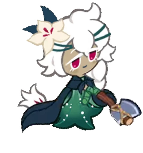 🌷 Стикер «White Lily Cookie! (Anim)» для Telegram