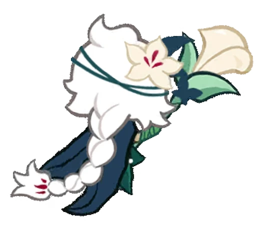 🌷 Стикер «White Lily Cookie! (Anim)» для Telegram