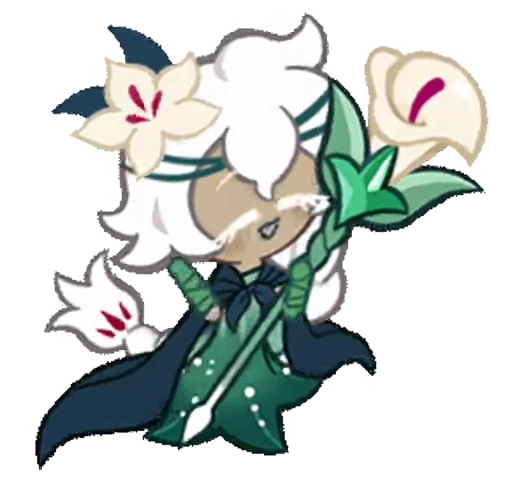 🌷 Стикер «White Lily Cookie! (Anim)» для Telegram