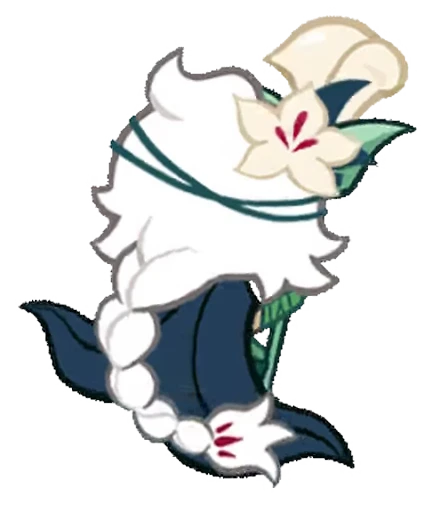 🌷 Стикер «White Lily Cookie! (Anim)» для Telegram
