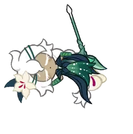 🌷 Стикер «White Lily Cookie! (Anim)» для Telegram
