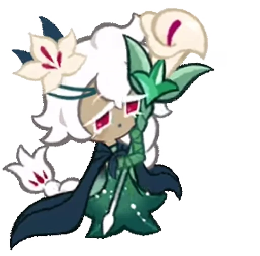 🌷 Стикер «White Lily Cookie! (Anim)» для Telegram