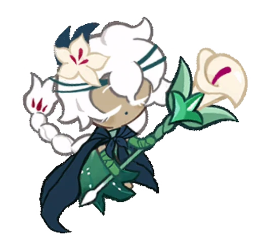 🌷 Стикер «White Lily Cookie! (Anim)» для Telegram