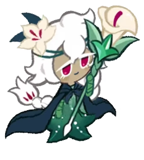 🌷 Стикер «White Lily Cookie! (Anim)» для Telegram