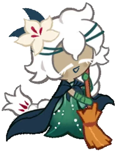 🌷 Стикер «White Lily Cookie! (Anim)» для Telegram