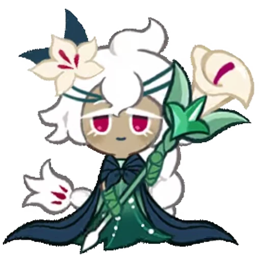 🌷 Стикер «White Lily Cookie! (Anim)» для Telegram