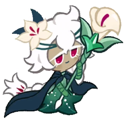 🌷 Стикер «White Lily Cookie! (Anim)» для Telegram