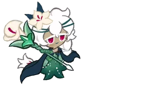 🌷 Стикер «White Lily Cookie! (Anim)» для Telegram