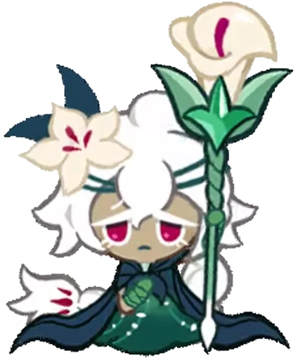 🌷 Стикер «White Lily Cookie! (Anim)» для Telegram