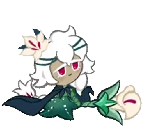 🌷 Стикер «White Lily Cookie! (Anim)» для Telegram
