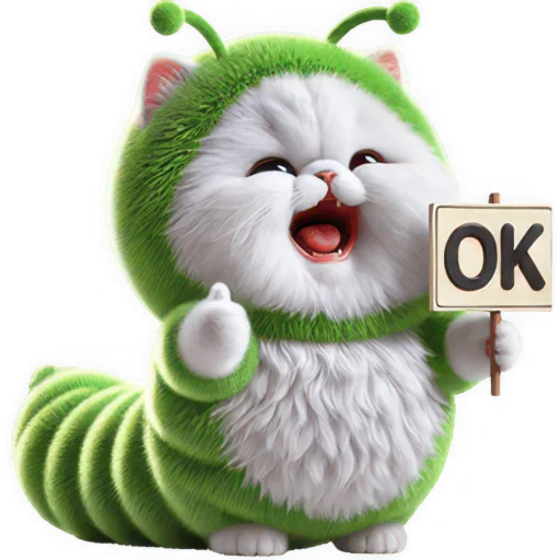 👌 Стикер «Пушистый Червяк» для Telegram