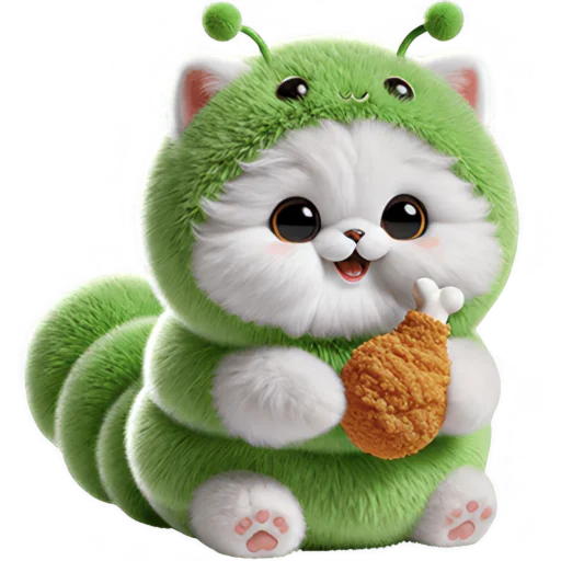 🍗 Стикер «Пушистый Червяк» для Telegram