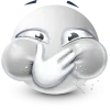 Стикер 45 White Face Emoji