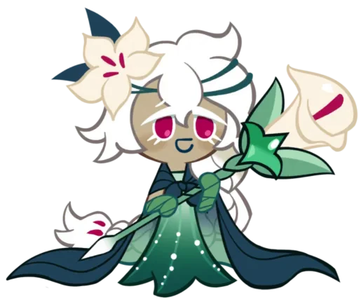🤩 Стикер «White Lily Cookie» для Telegram
