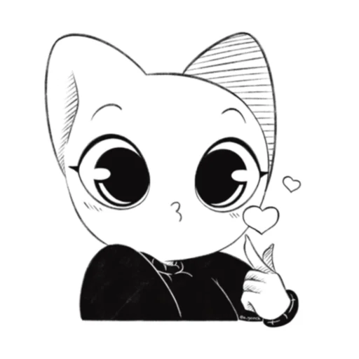 😘 Стикер «Белая кошечка — Ванилька» для Telegram