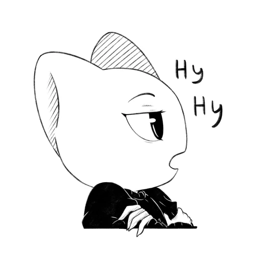 😒 Стикер «Белая кошечка — Ванилька» для Telegram
