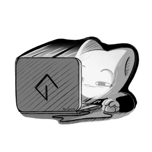 💻 Стикер «Белая кошечка — Ванилька» для Telegram