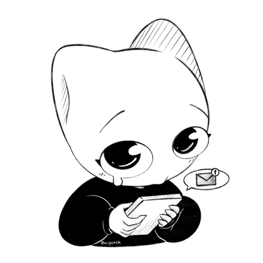📱 Стикер «Белая кошечка — Ванилька» для Telegram