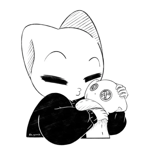 😘 Стикер «Белая кошечка — Ванилька» для Telegram