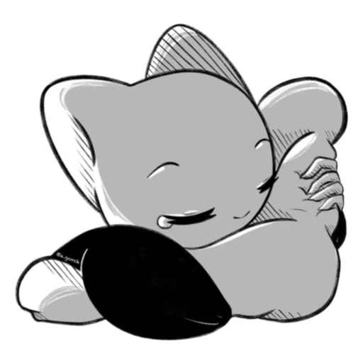 😴 Стикер «Белая кошечка — Ванилька» для Telegram