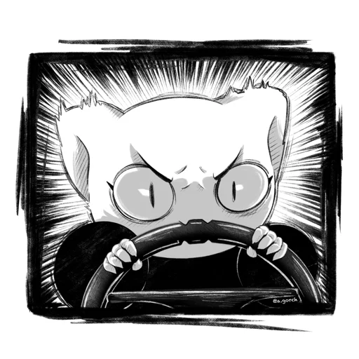 🤬 Стикер «Белая кошечка — Ванилька» для Telegram