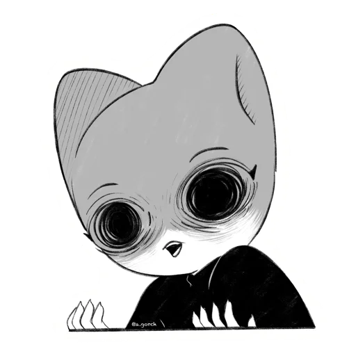 😰 Стикер «Белая кошечка — Ванилька» для Telegram
