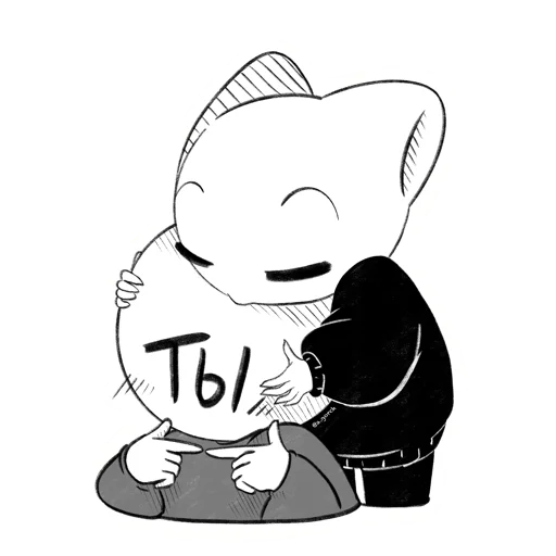 🤗 Стикер «Белая кошечка — Ванилька» для Telegram