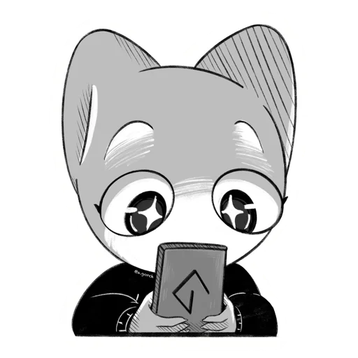 🤩 Стикер «Белая кошечка — Ванилька» для Telegram