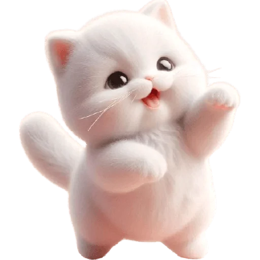👋 Стикер «Белая котька» для Telegram