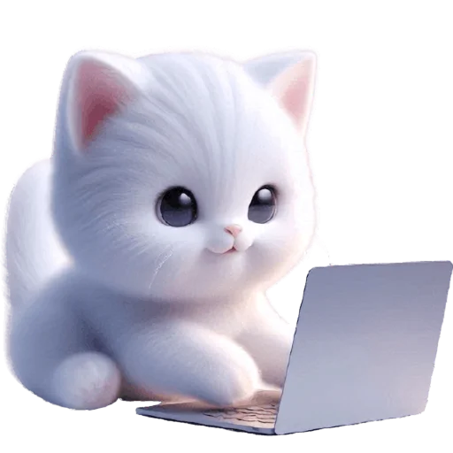 📱 Стикер «Белая котька» для Telegram