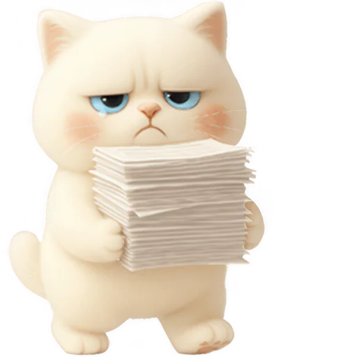 📑 Стикер «Белый Пушистик» для Telegram