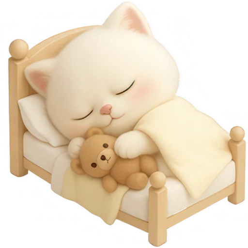 😴 Стикер «Белый Пушистик» для Telegram